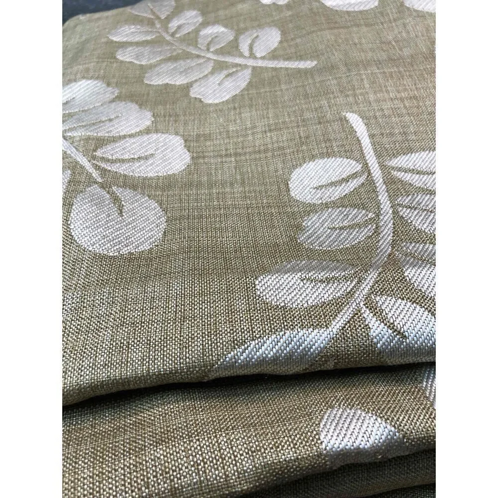 NWT Linden Street Cream Gold Tan Floral Textured Metallic Panel 50X95